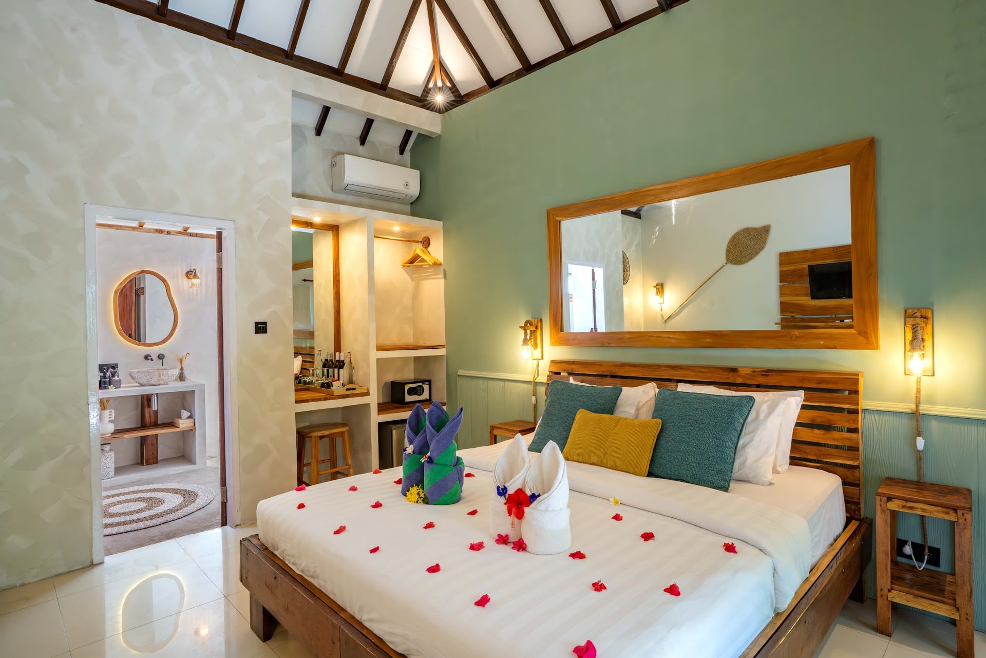 Awaken to the soothing sound of waves and bask in the soft glow of mo…