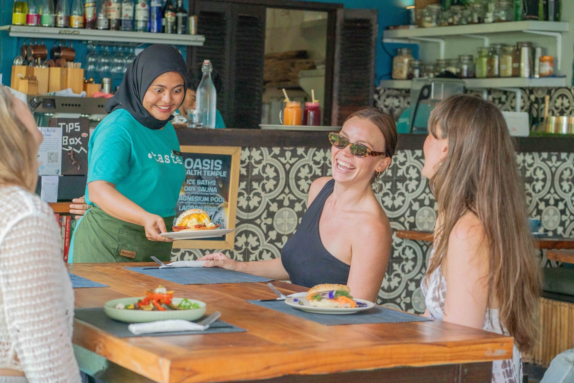 Beachfront dining at Taste Café & Restaurant