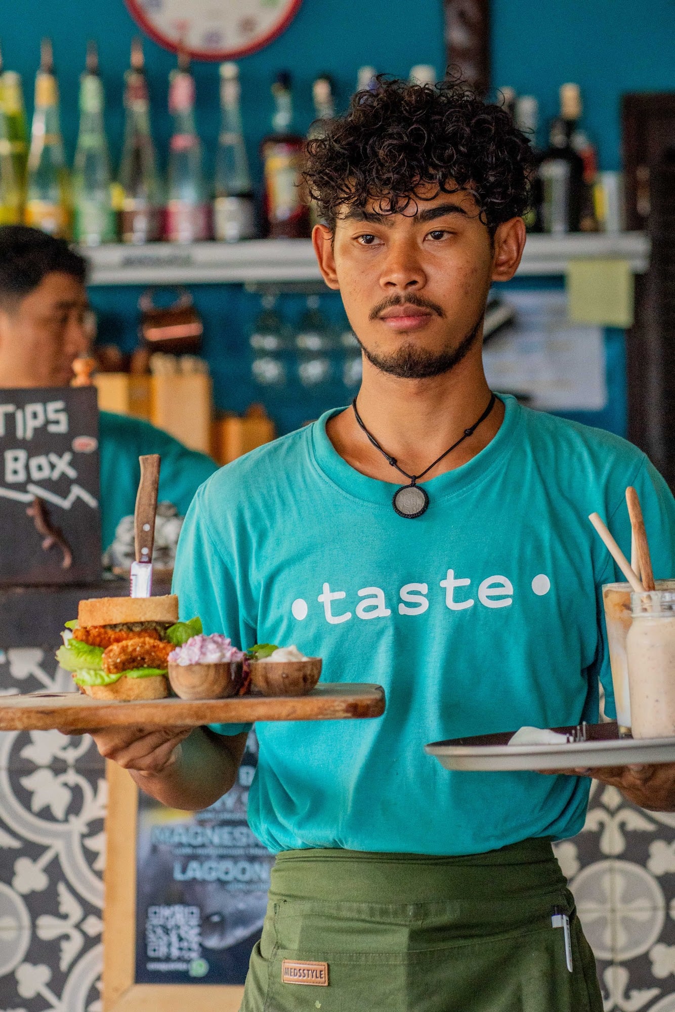 Beachfront dining in Gili Trawangan