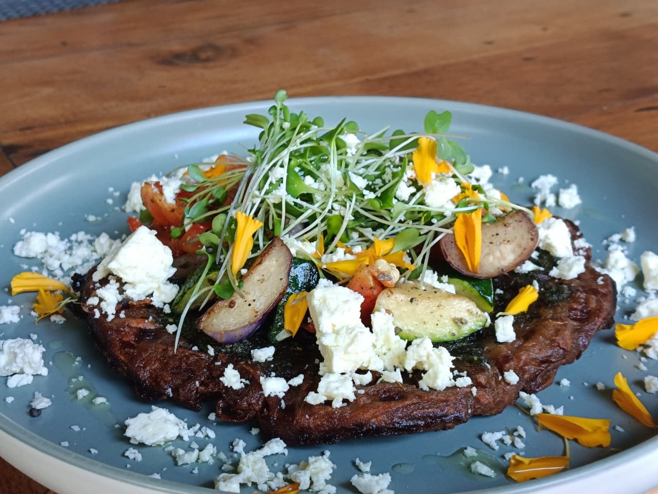 Sweet Potato Waffle veggies