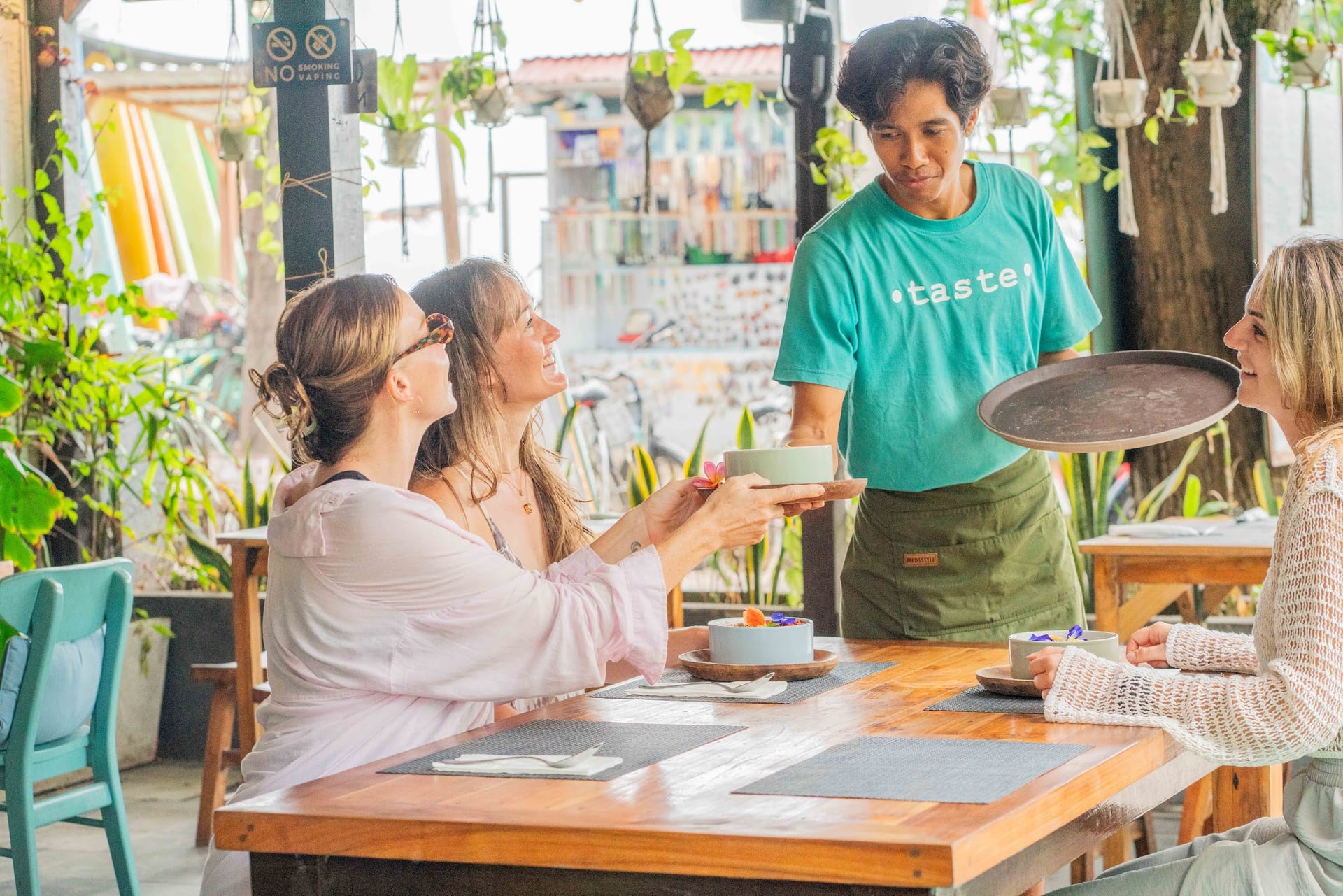 “Our favourite place in Gili for breakfast and sunset drinks.”
