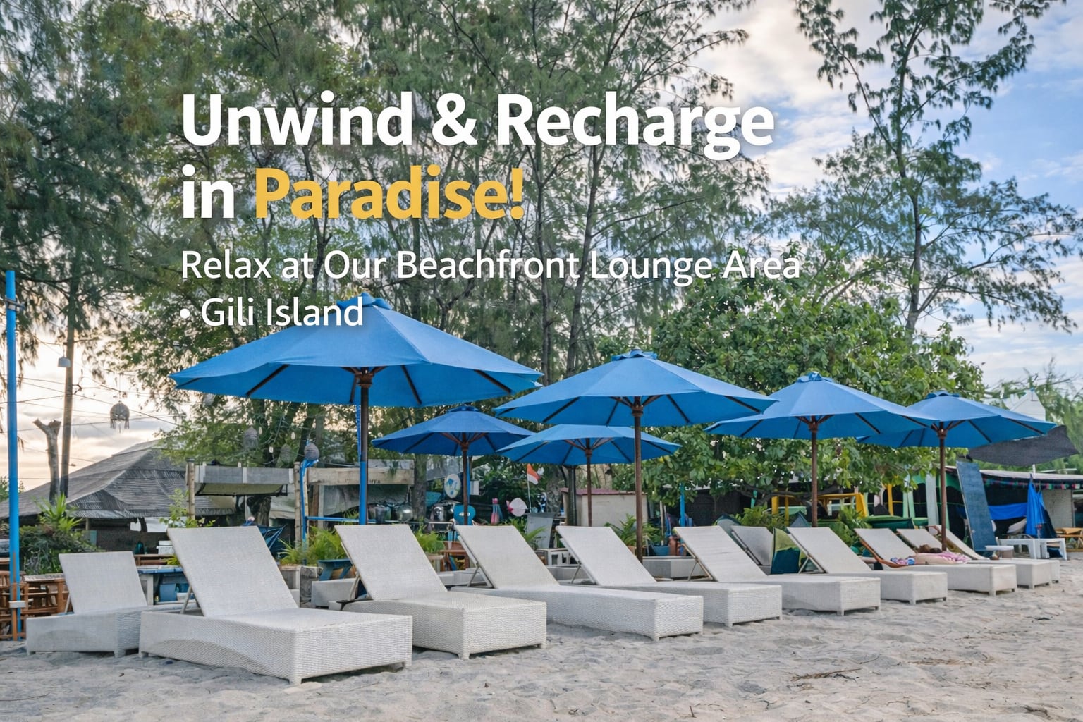 Bask in the tranquility of our private bungalows, where natural light…