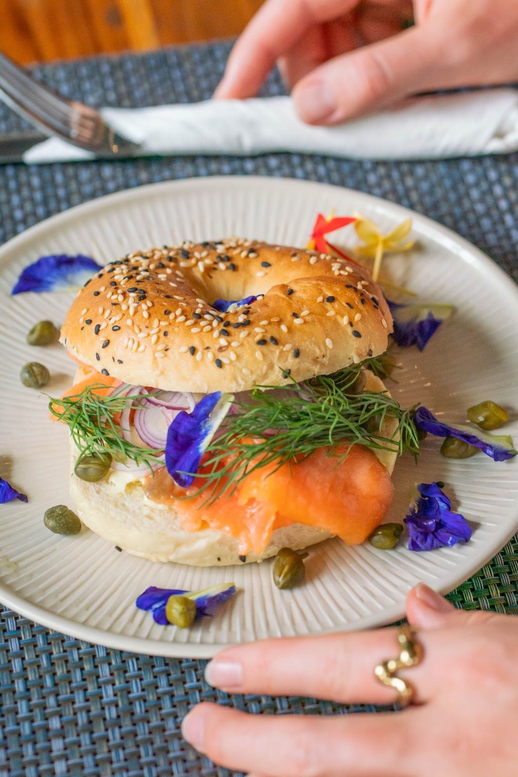 Starting the day with a bagel breakfast on Gili Trawangan feels like…