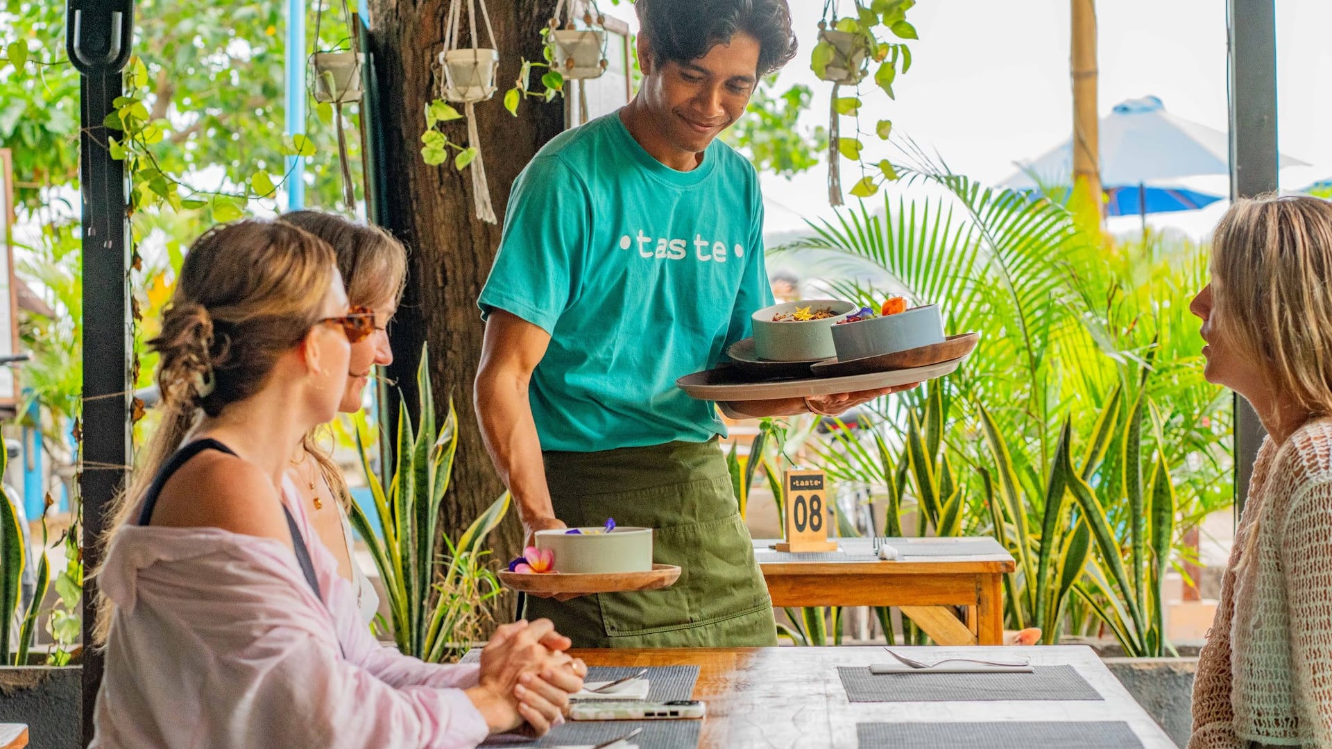 As the sun sets over Gili Trawangan, the tranquil sound of waves acco…