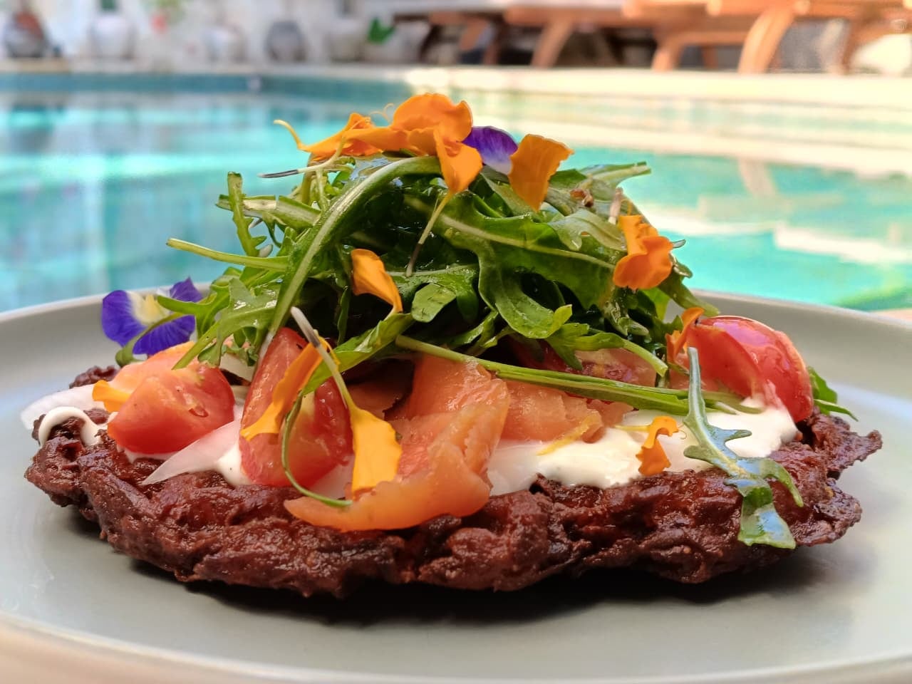 Sweet Potato Waffle Smoked Salmon
