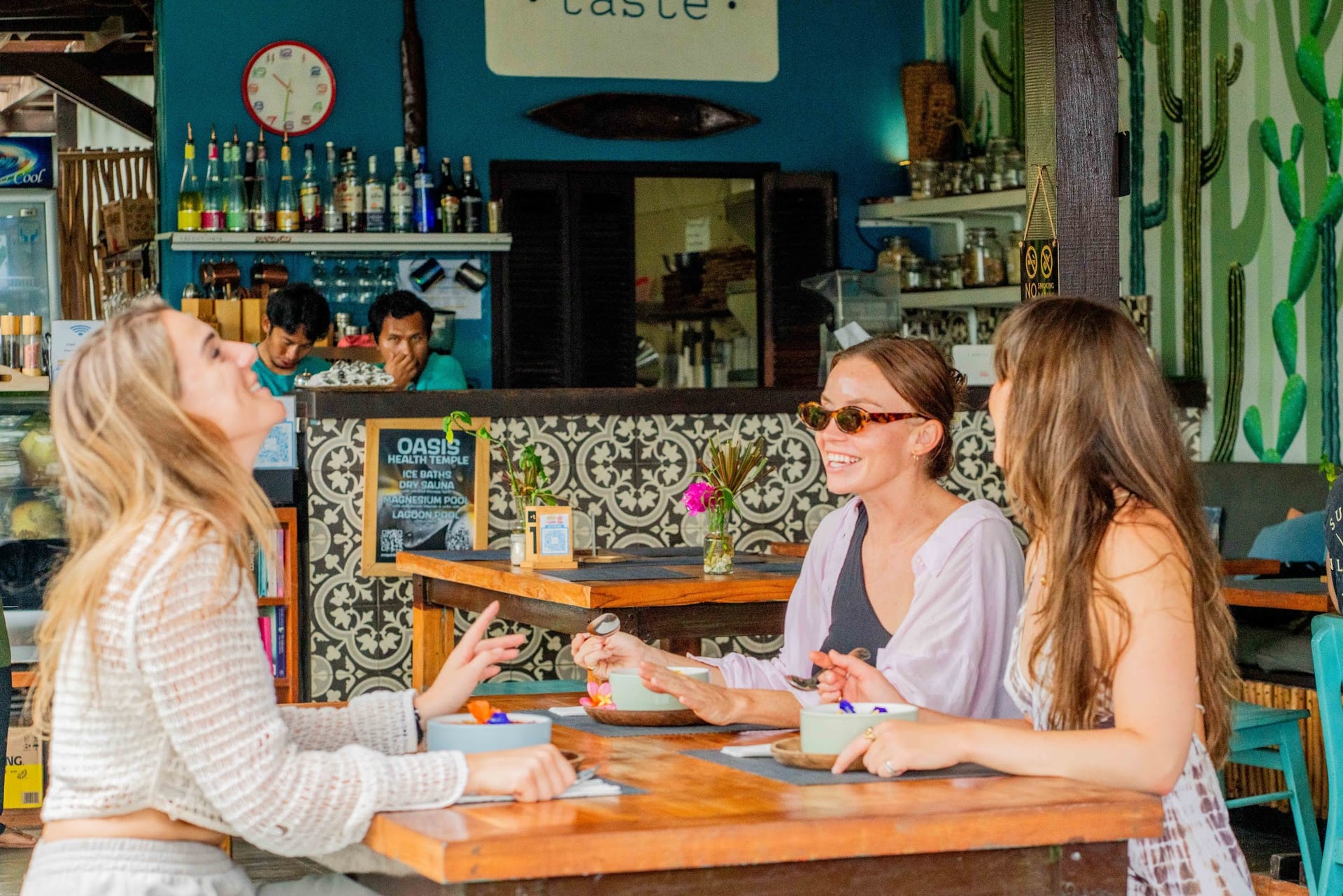 Beachfront dining in Gili Trawangan